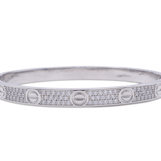 BRAZALEETE LV PLATEADO 19CM 6MM