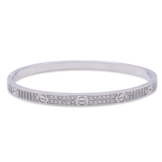 BRAZALETE CARTIER PLATEADO 19CM 4MM