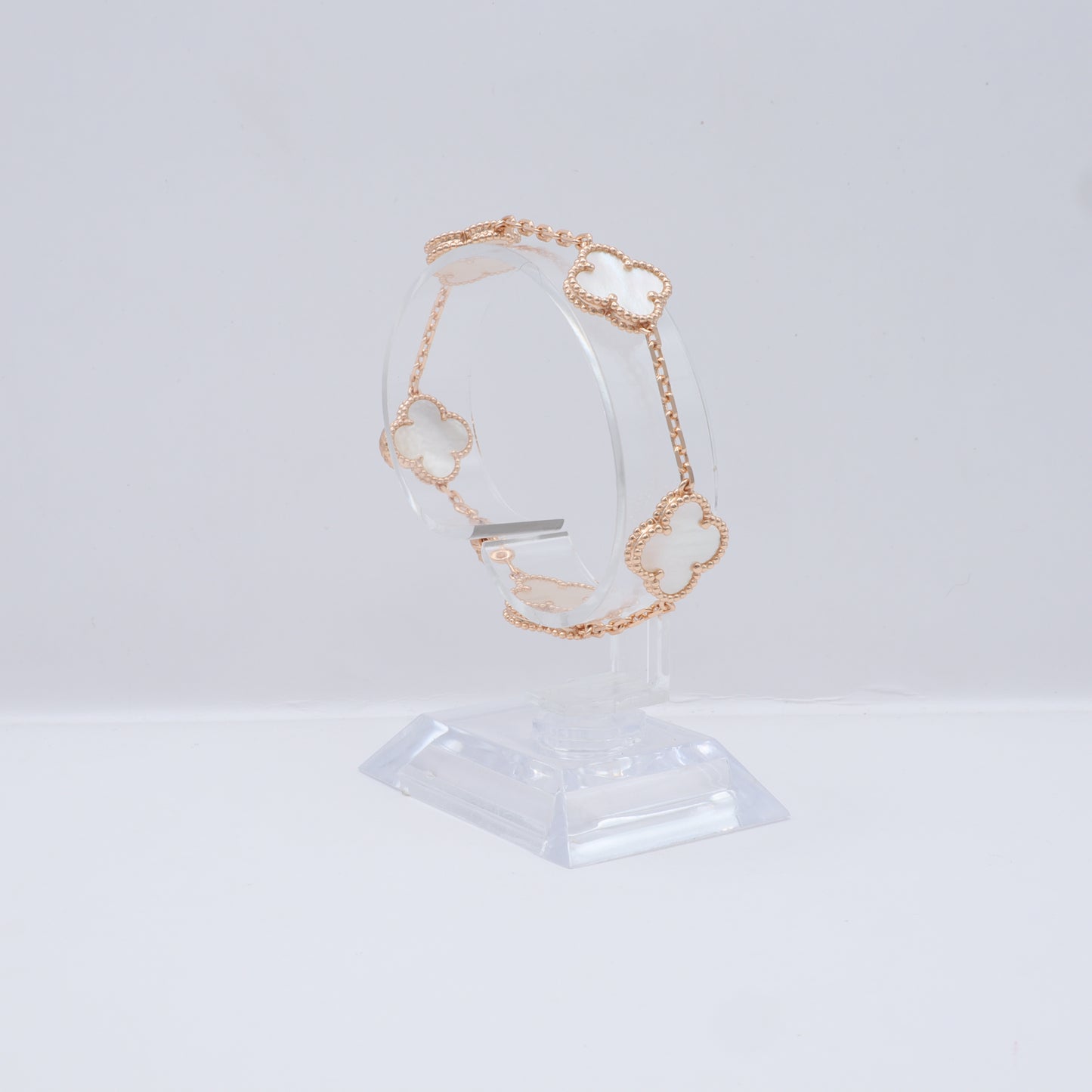 VAN CLEEF BLANCA TONO ORO ROSA 19CM 15MM