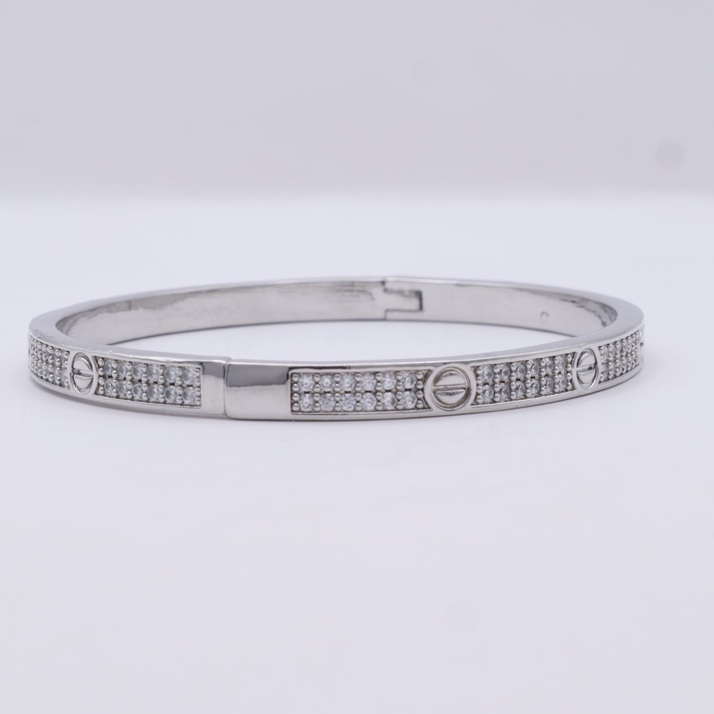 BRAZALETE CARTIER PLATEADO 19CM 4MM