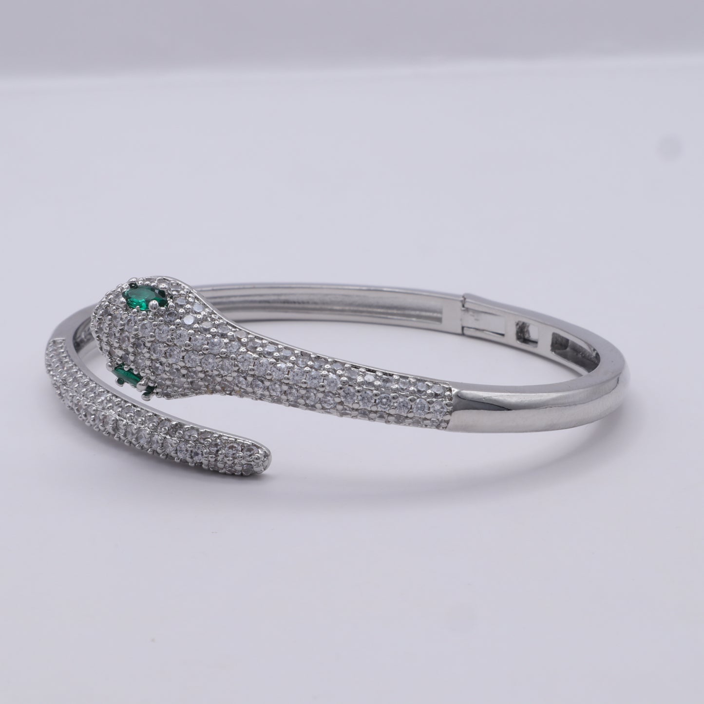 BRAZALETE DE SERPIENTE PLATEADO 18CM 4MM