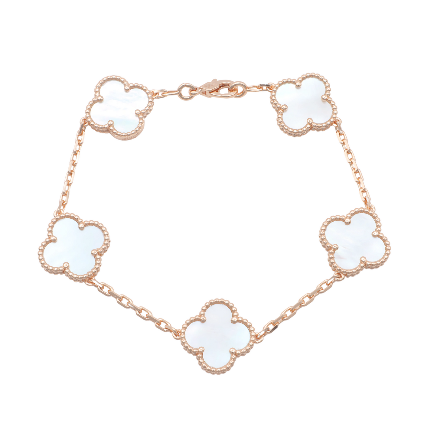 VAN CLEEF BLANCA TONO ORO ROSA 19CM 15MM